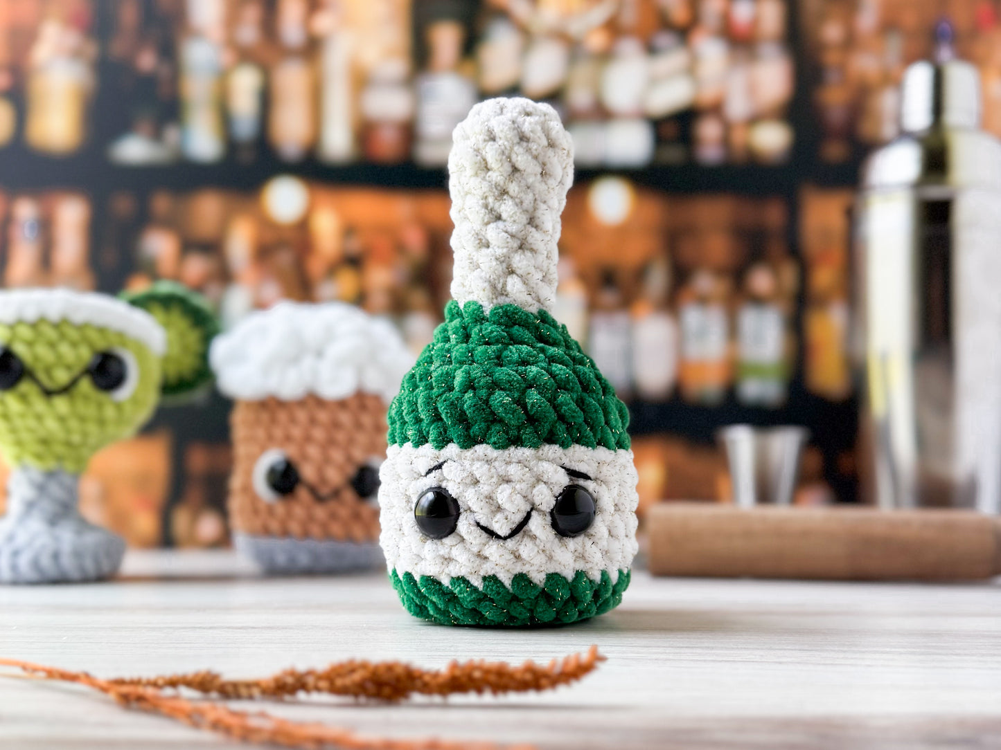 Sips Crochet Pattern Mini Bundle: Beer, Margarita & Champagne
