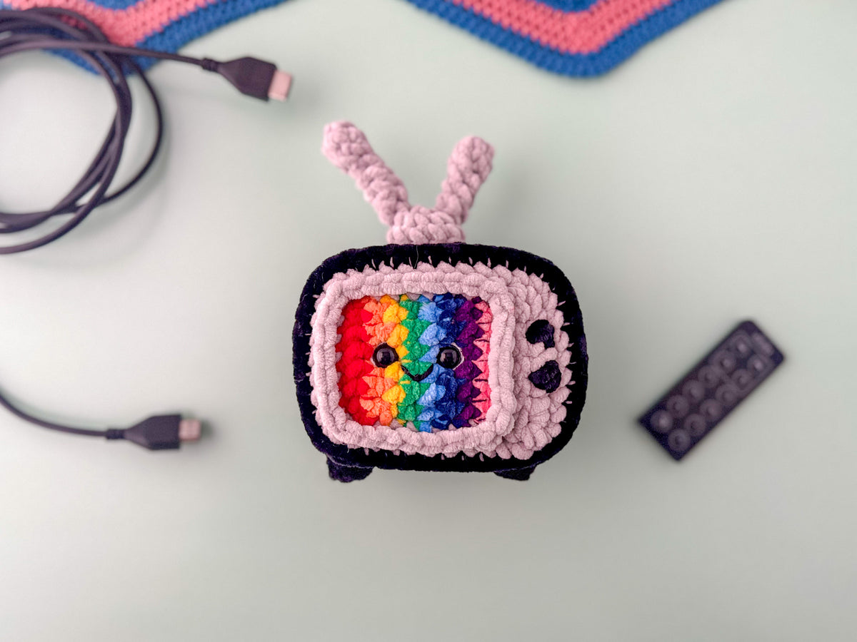 Mini Rainbow Retro TV Crochet Pattern