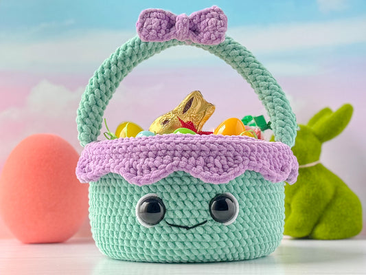 Bundle: Big and Mini Easter Basket Plush Crochet Patterns