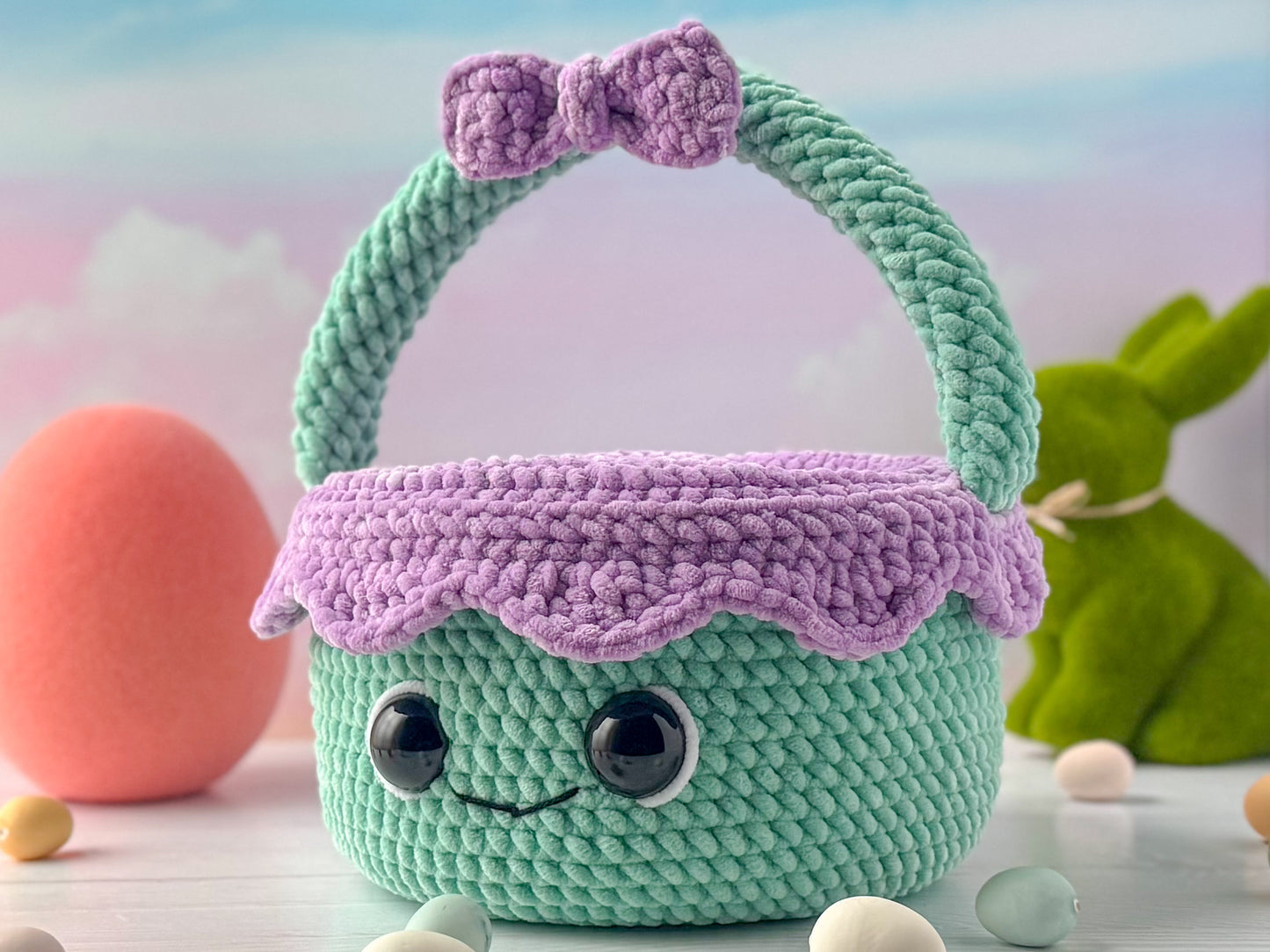 Big Easter Basket Plush Crochet Pattern