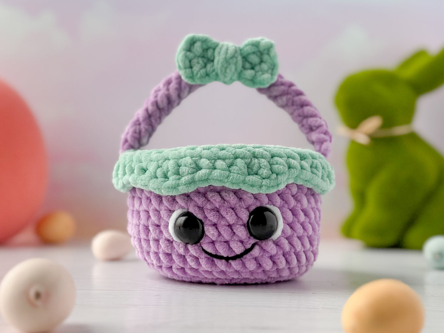 Mini Easter Basket Plush Crochet Pattern