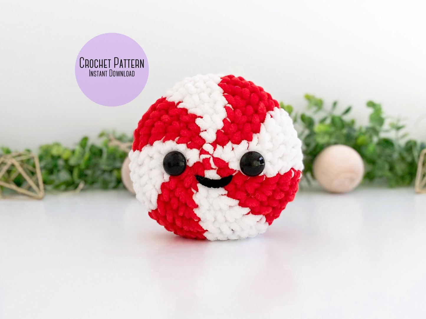 Mini Crochet Peppermint Pattern