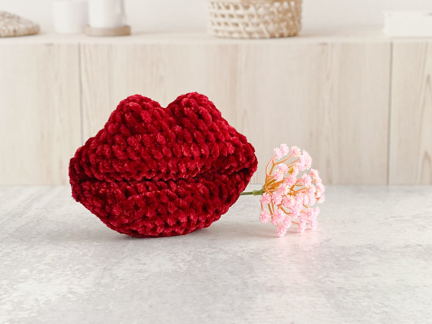 Mini Kiss Lips Crochet Pattern