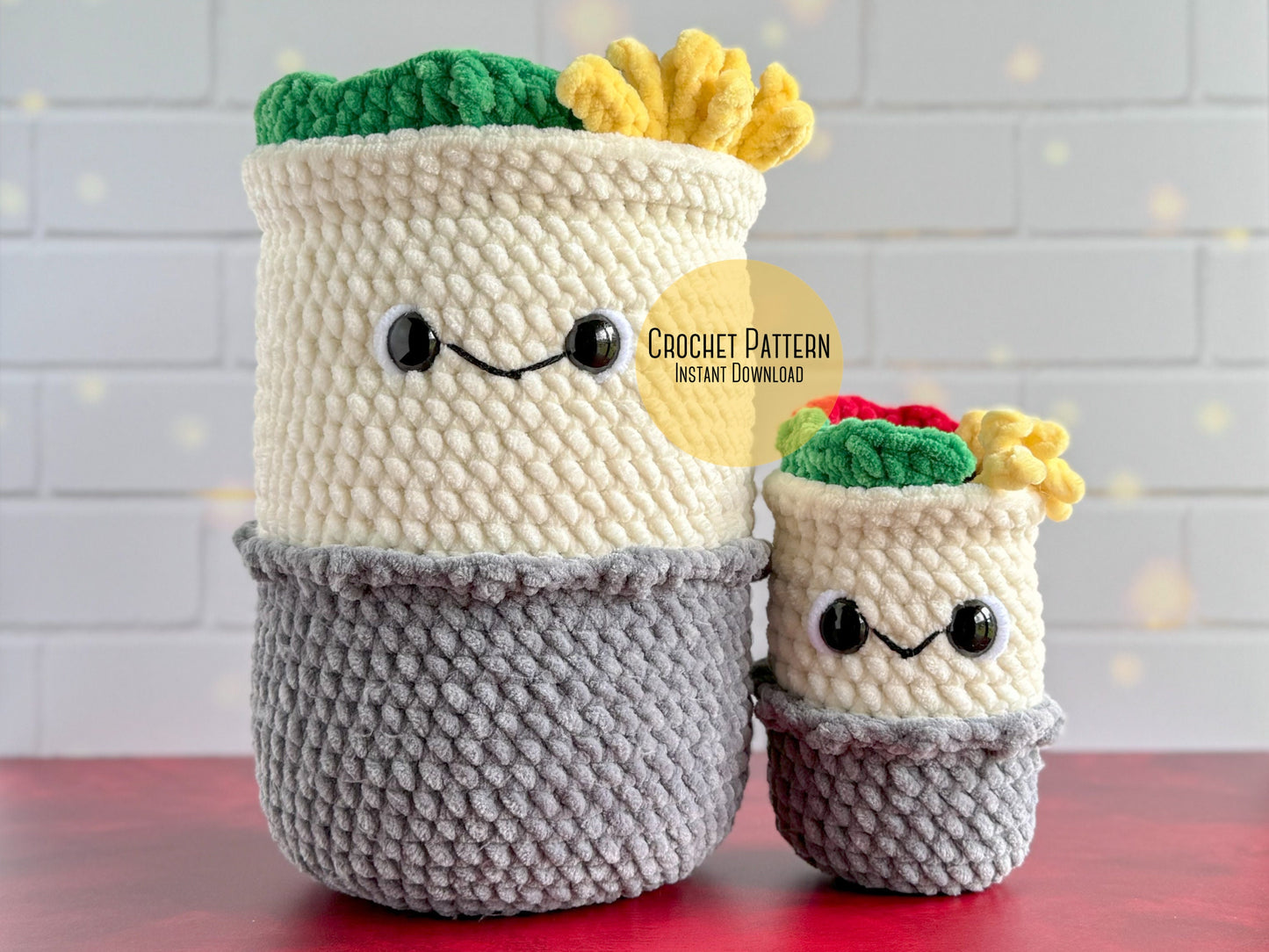 Bundle: Big and Mini Burrito No Sew Crochet Pattern