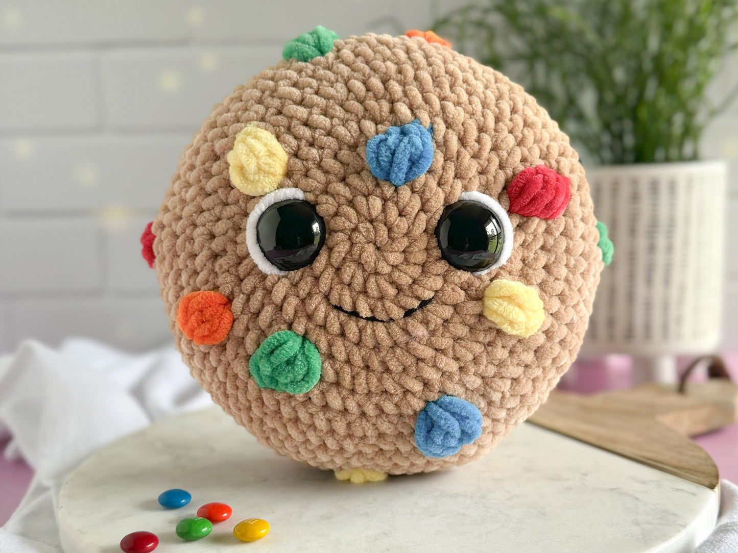Big Chocolate Chip Cookie Crochet Pattern