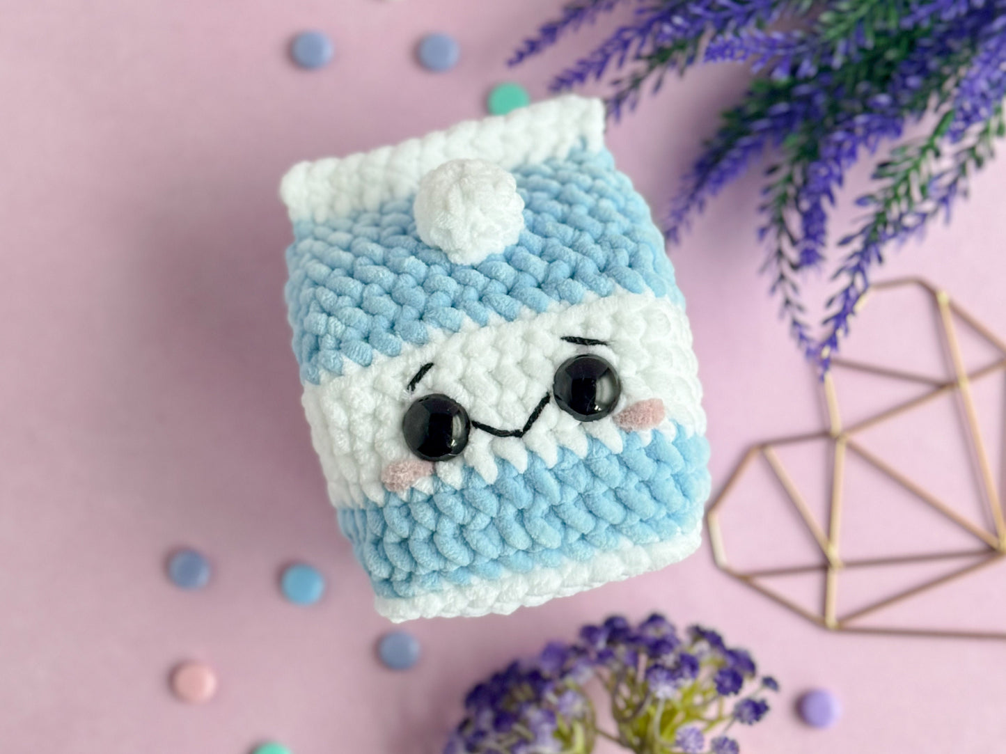 Mini Milk Carton Crochet Pattern