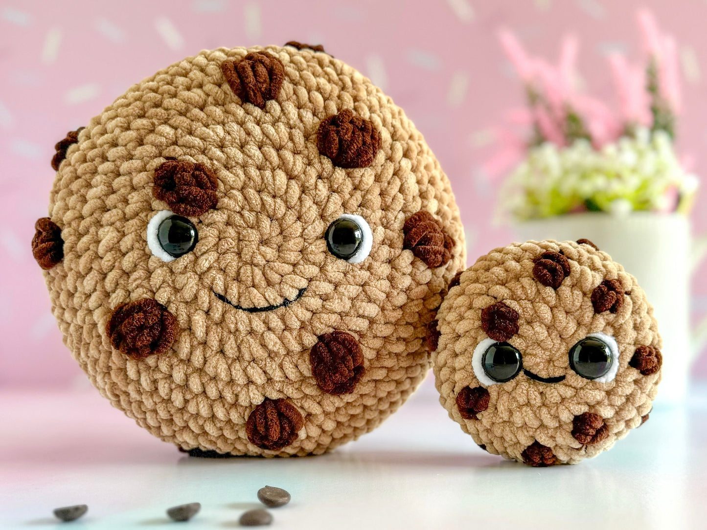 Milk and Cookies Crochet Pattern Bundle: Big and Mini Milk Carton, Frosted Sugar Cookie, Chocolate Chip Cookie