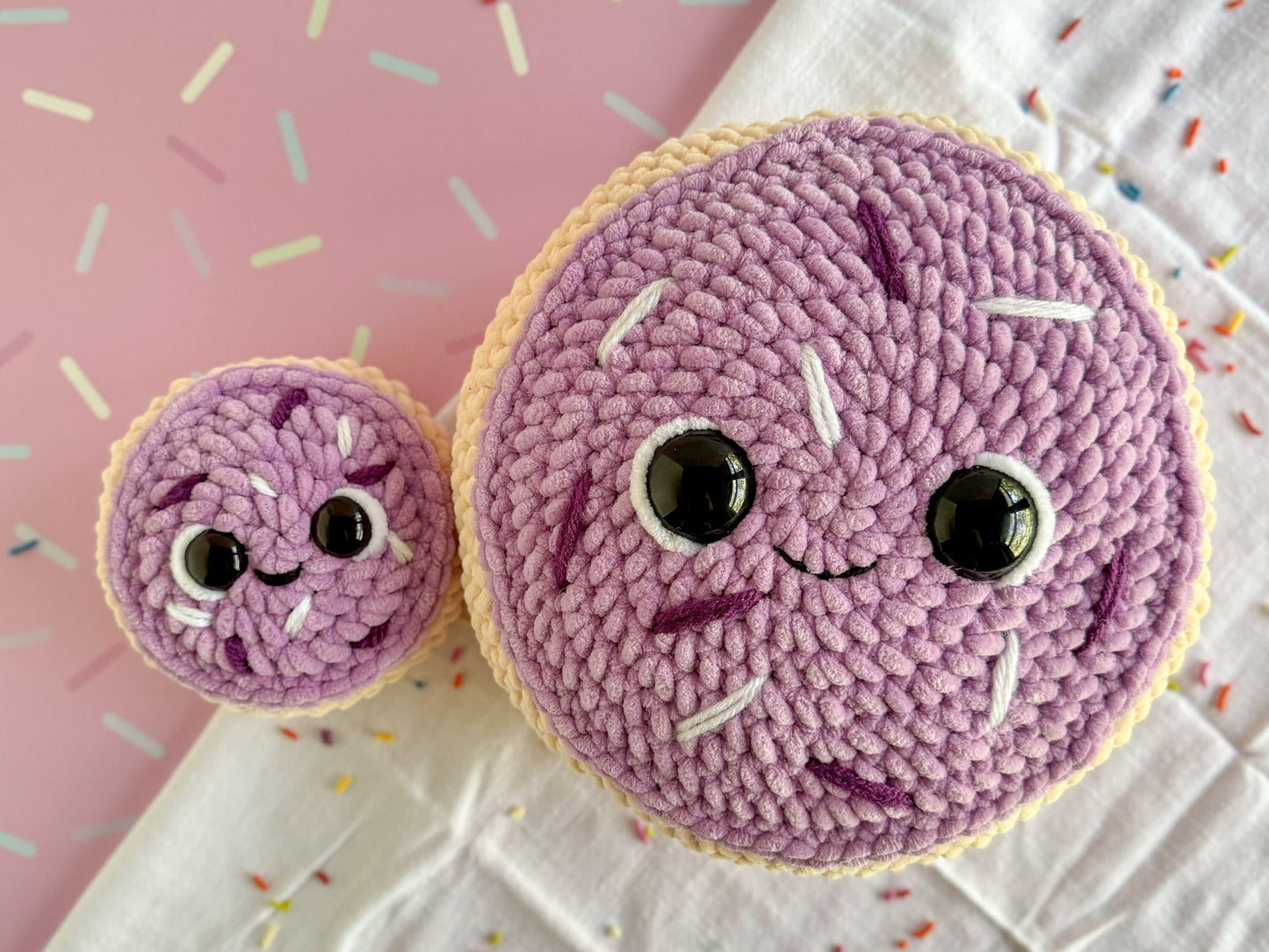 Milk and Cookies Crochet Pattern Bundle: Big and Mini Milk Carton, Frosted Sugar Cookie, Chocolate Chip Cookie