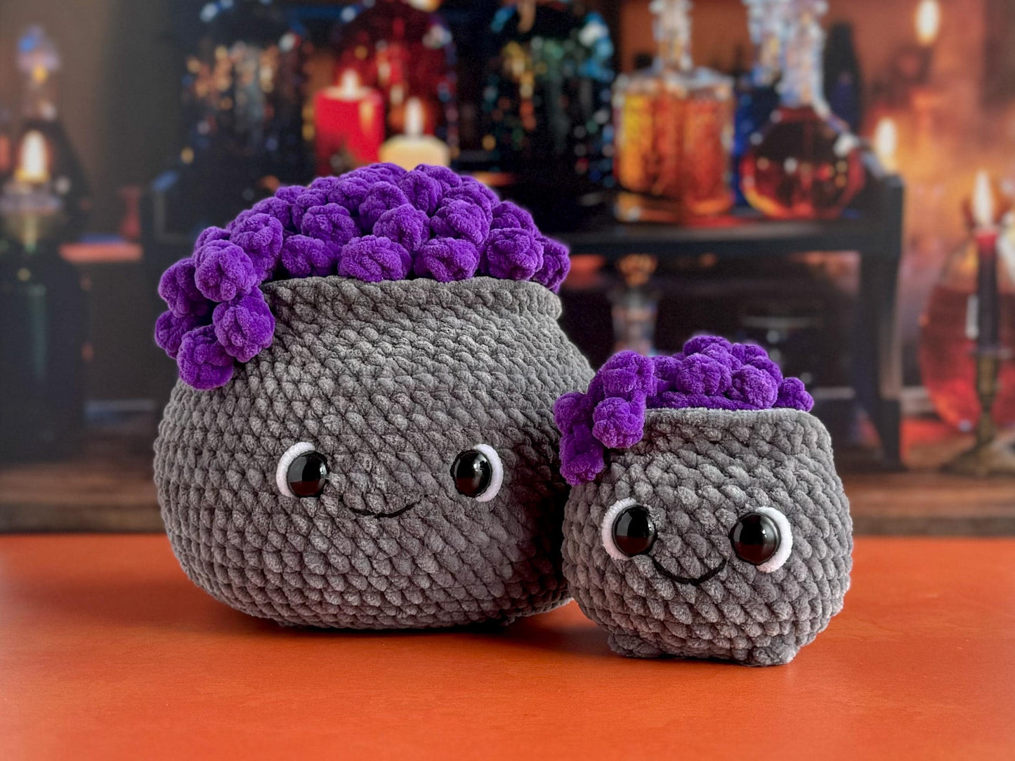 Halloween Crochet Pattern Bundle: Big and Mini Ghost, Cauldron, and Candy Corn