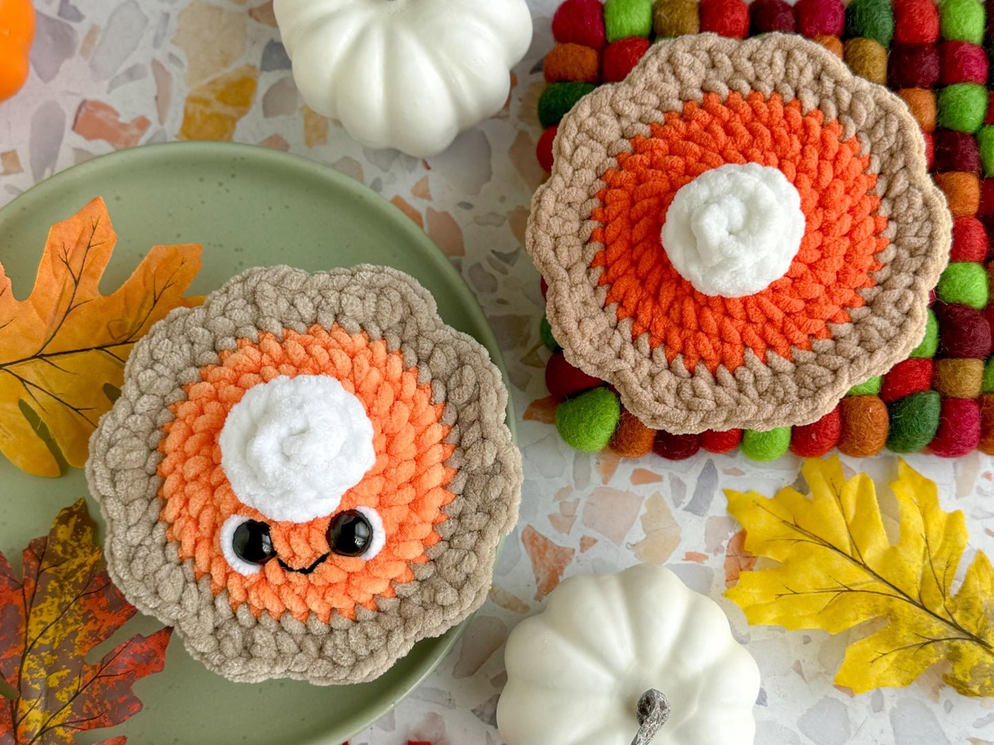 Bundle: Big and Mini Pumpkin Pie Crochet Patterns