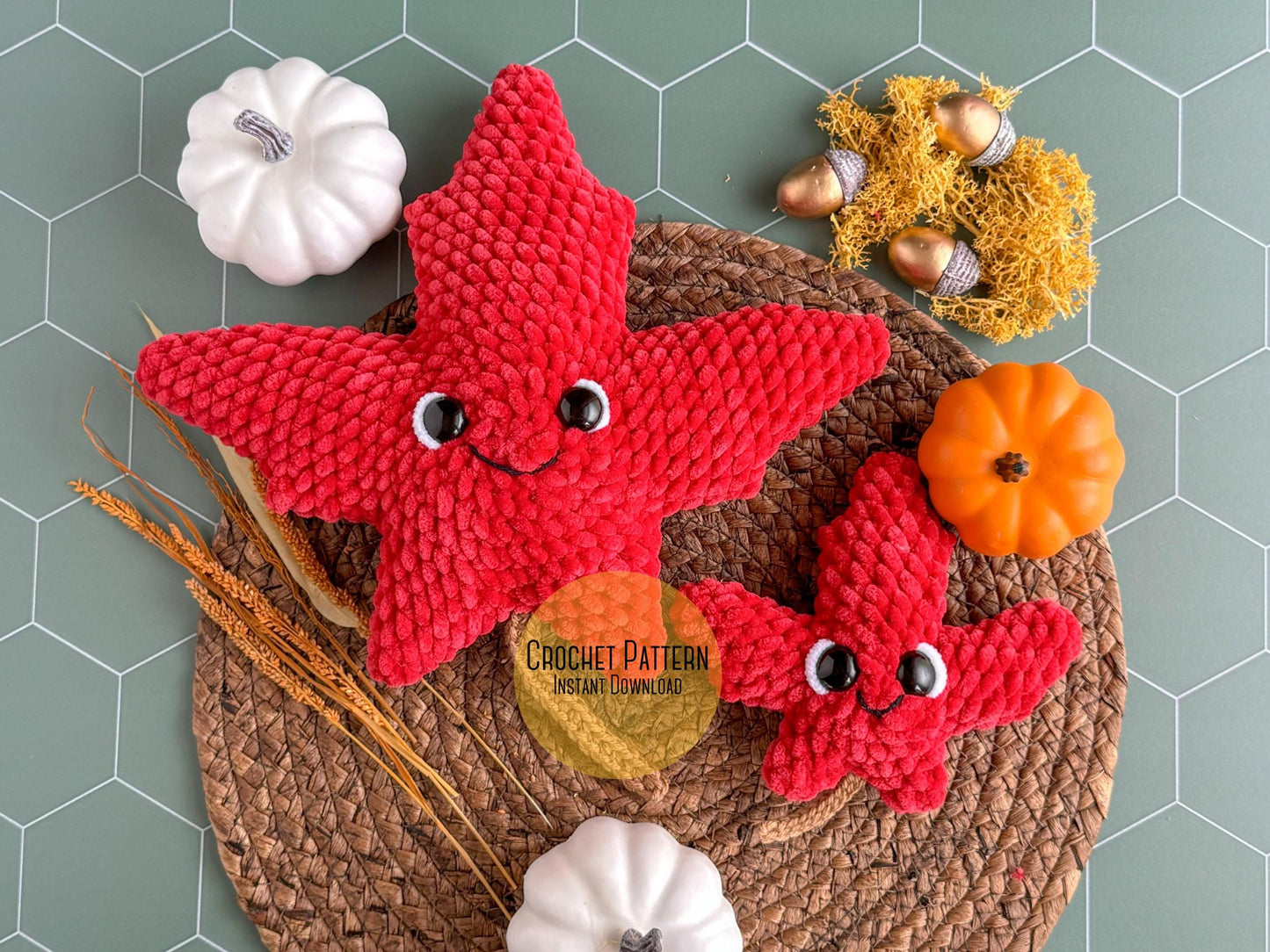 Bundle: Big and Mini Autumn Leaf Crochet Patterns