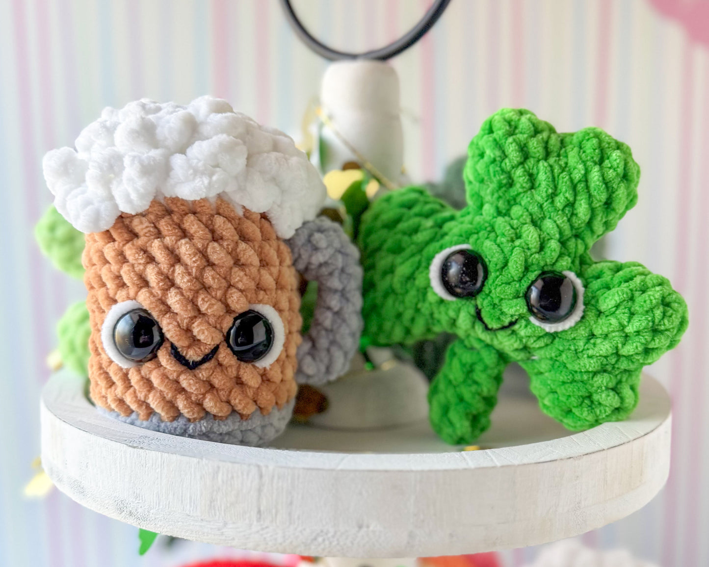St. Patrick’s Day Crochet Pattern Mini Bundle: Shamrock, Pot of Gold, Rainbow, Beer Mug