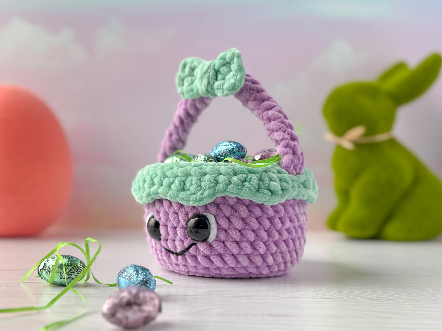 Mini Easter Basket Plush Crochet Pattern