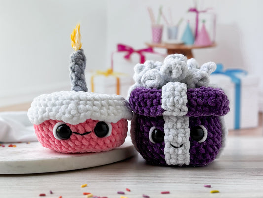 Birthday Crochet Pattern Mini Bundle: Birthday Cake & Present