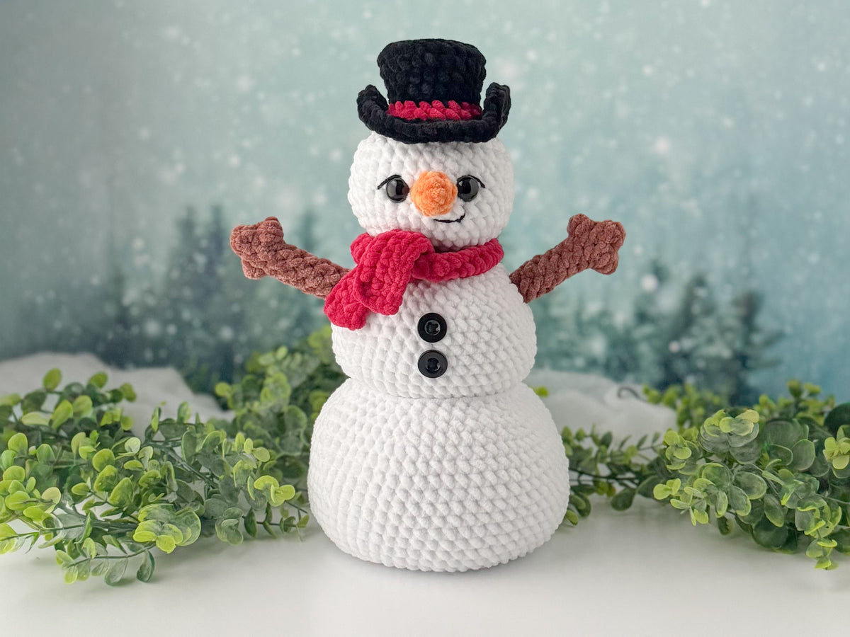 Stack and Stash Snowman Crochet Pattern – Little Baby Rory Crafts