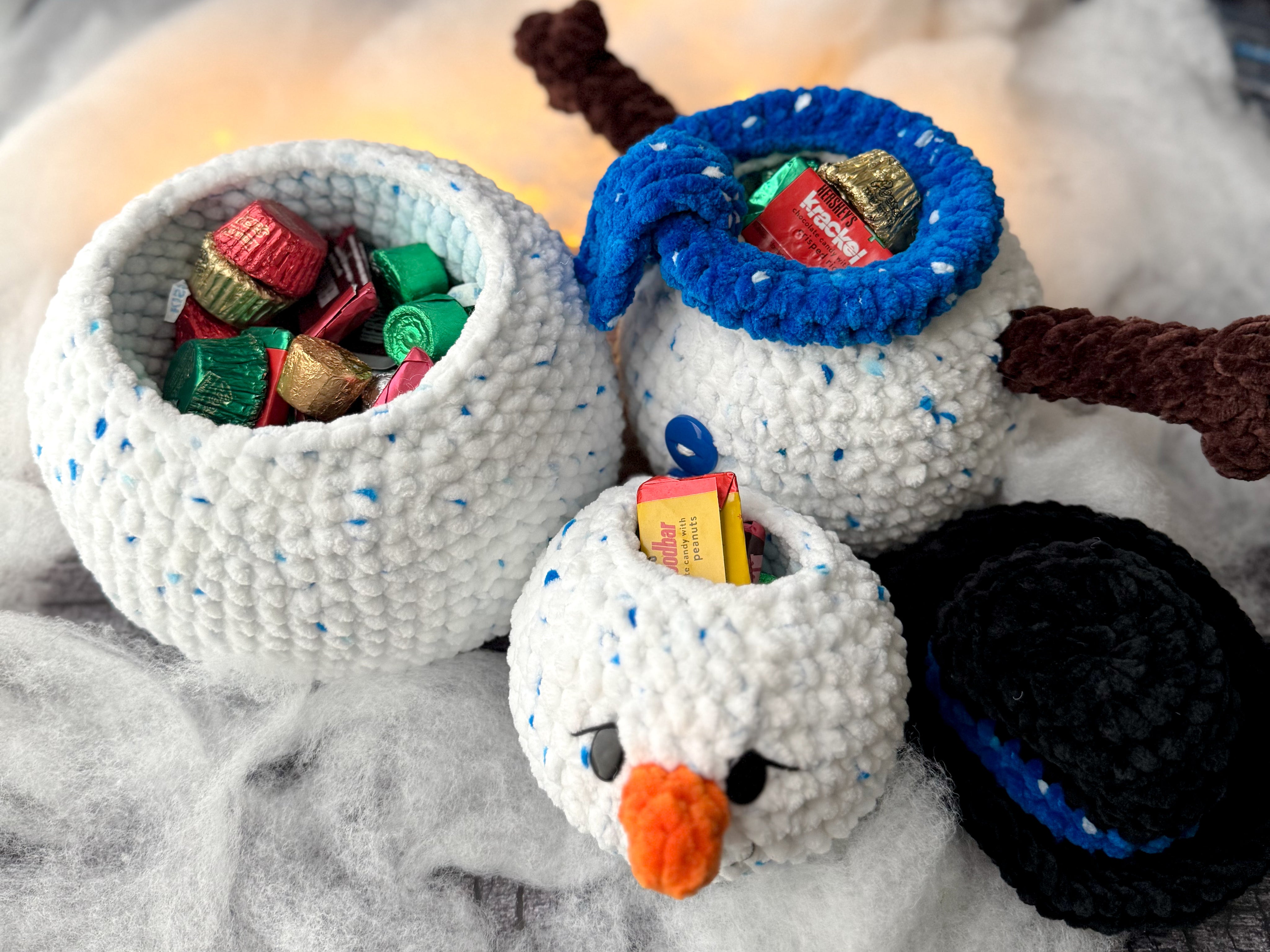 Stack and Stash Snowman Crochet Pattern – Little Baby Rory Crafts