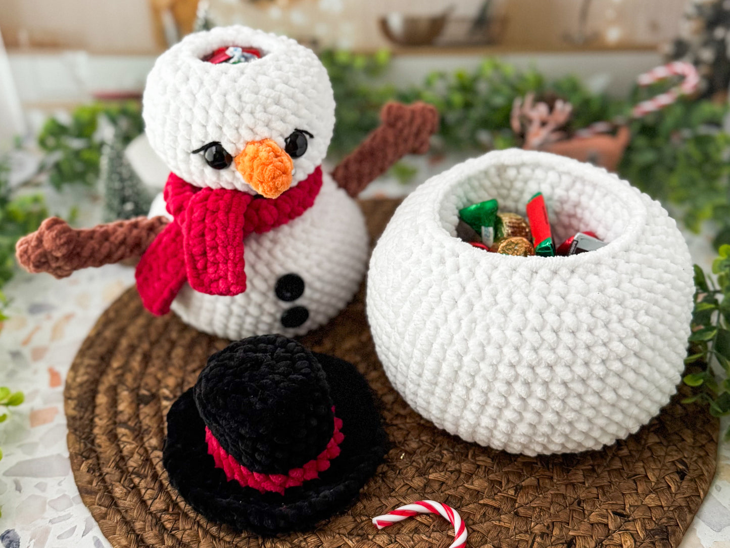 Stack and Stash Snowman Crochet Pattern