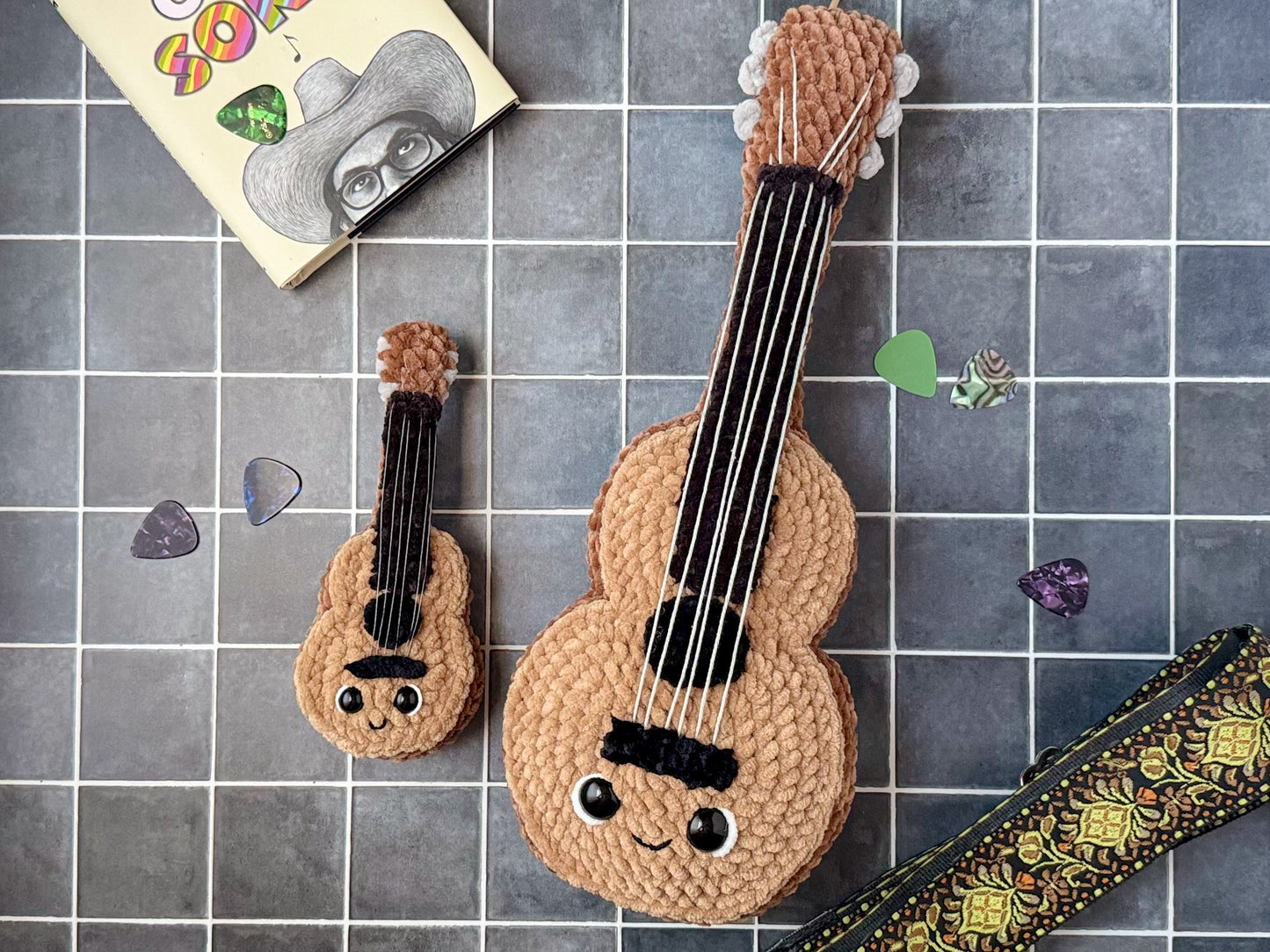 Bundle: Big and Mini Guitar Crochet Patterns