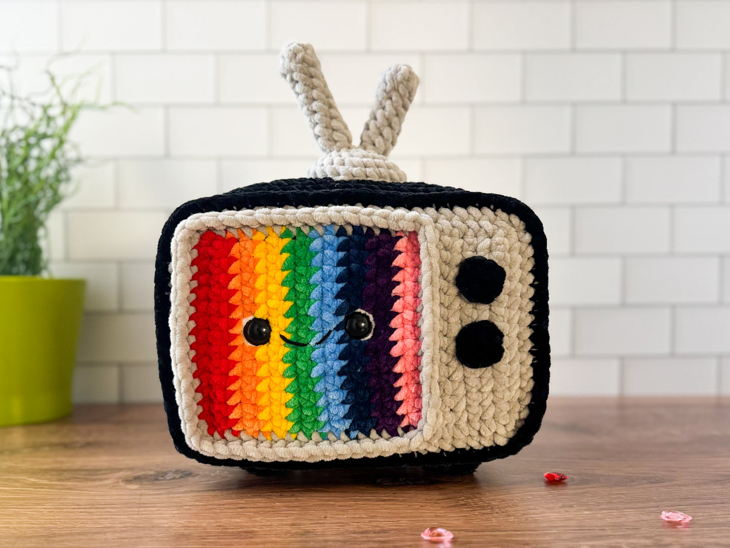 Rainbow Retro TV Crochet Pattern