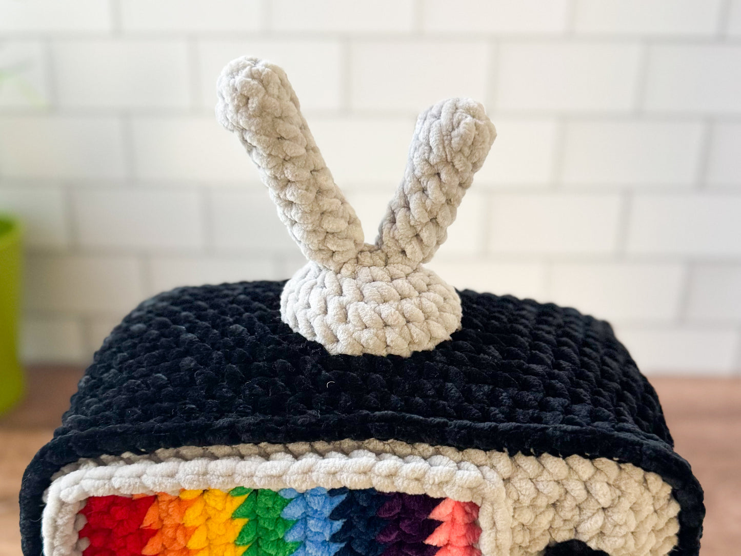 Rainbow Retro TV Crochet Pattern