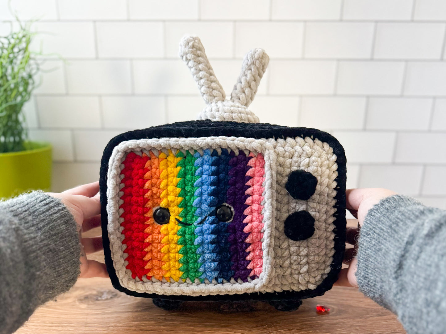 Rainbow Retro TV Crochet Pattern