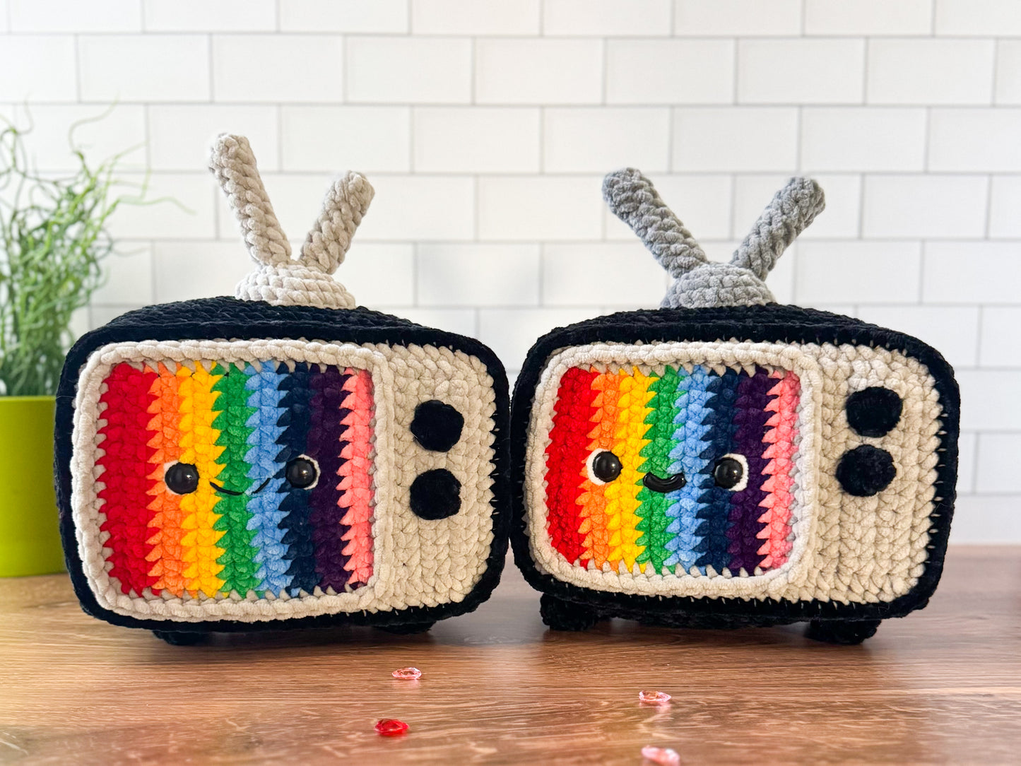 Rainbow Retro TV Crochet Pattern