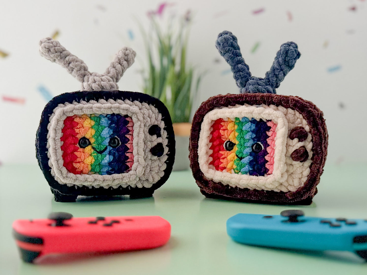 Mini Rainbow Retro TV Crochet Pattern