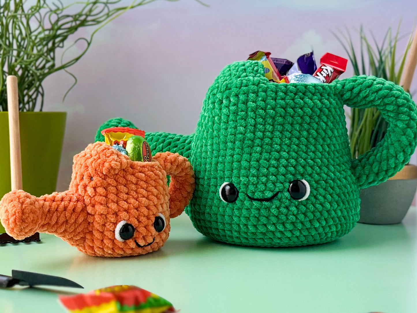 Bundle: Big & Mini Watering Can Crochet Patterns