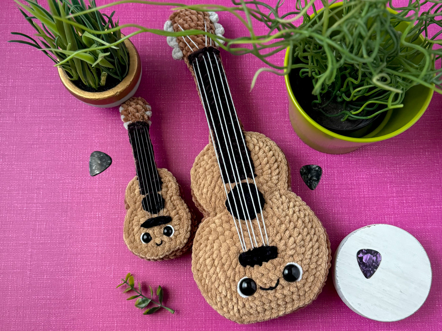 Bundle: Big and Mini Guitar Crochet Patterns