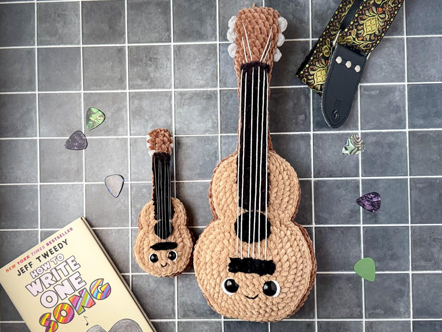 Bundle: Big and Mini Guitar Crochet Patterns