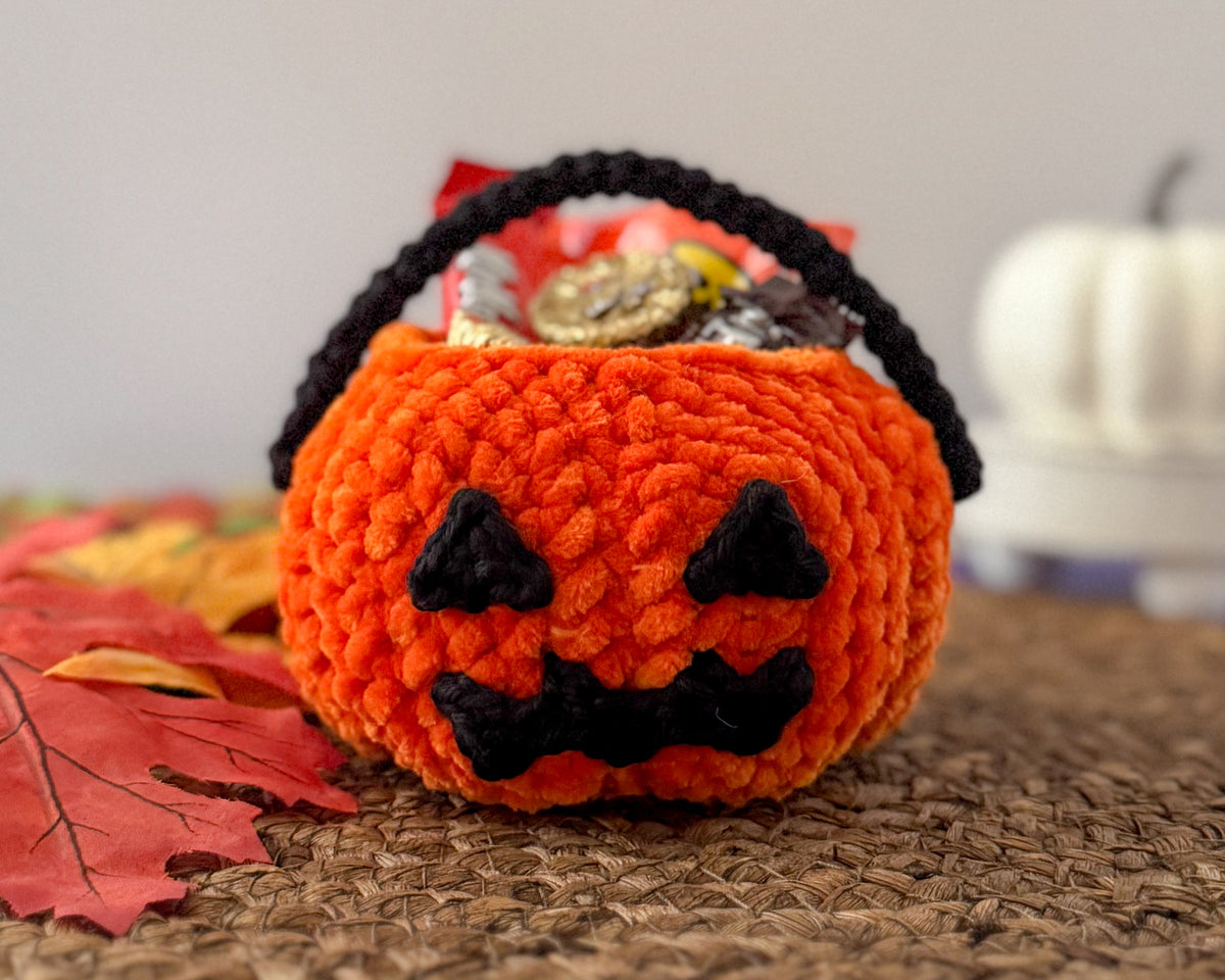 Bundle: Big & Mini Pumpkin Buckets Crochet Patterns