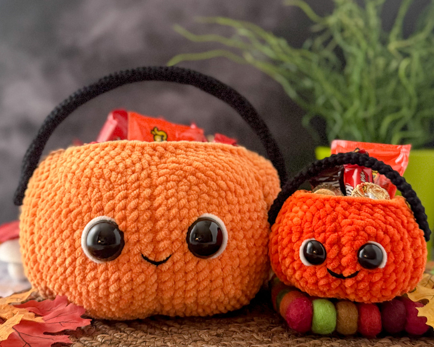 Bundle: Big & Mini Pumpkin Buckets Crochet Patterns