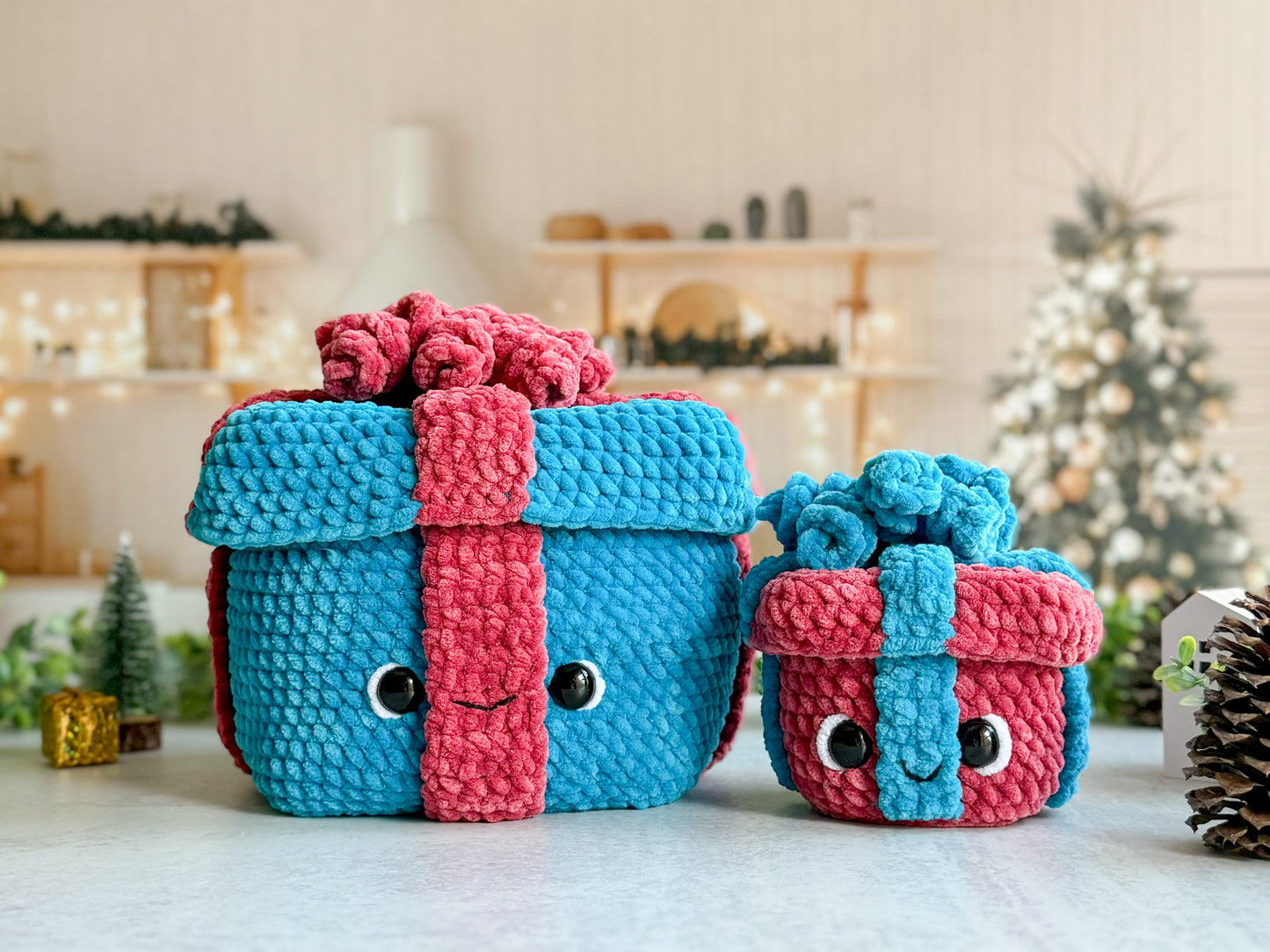 Bundle: Big and Mini Christmas Present Crochet Pattern