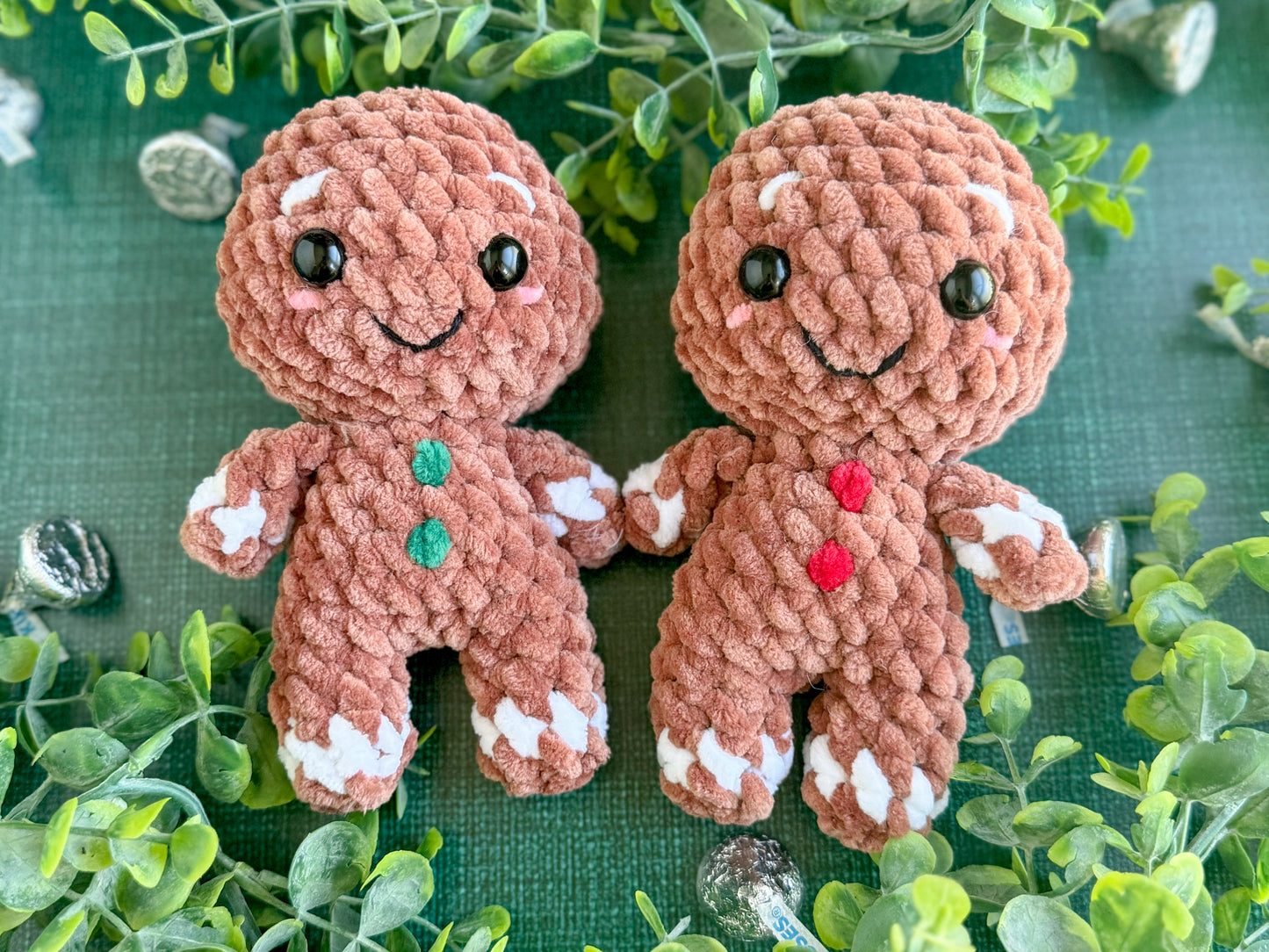 Bundle: Gingerbread Crochet Pattern and Mini Gingerbread Friend