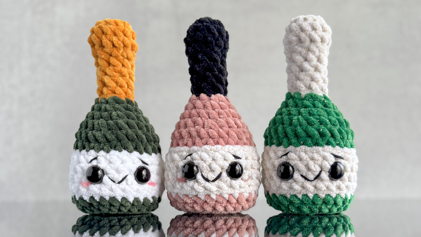 Mini Champagne Bottle Crochet Pattern