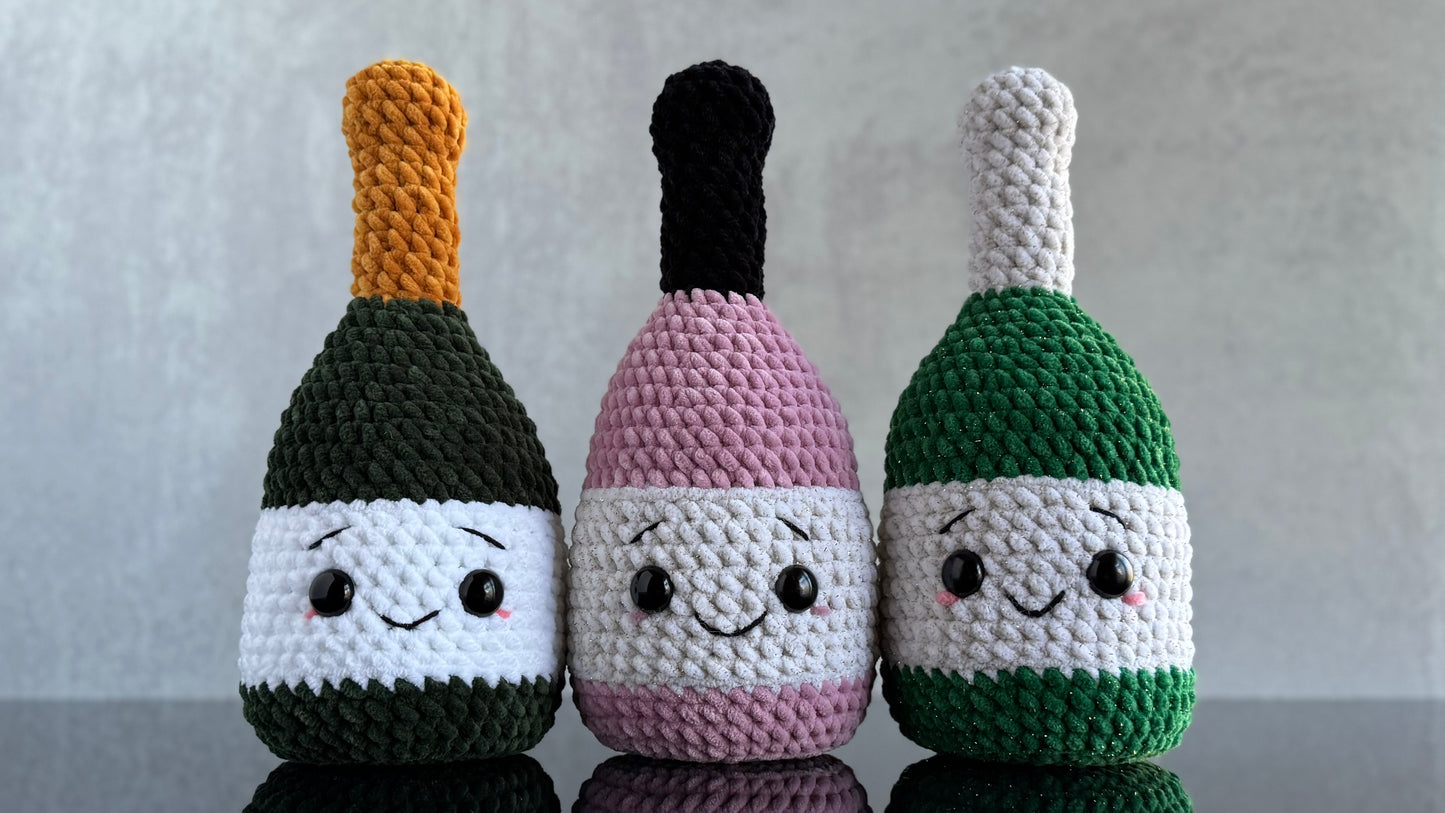 Big Champagne Bottle Crochet Pattern