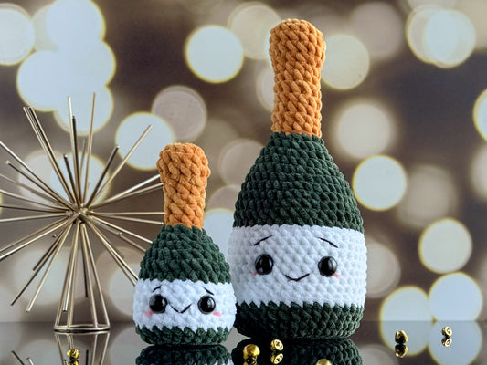 Bundle: Big and Mini Champagne Bottle Crochet Pattern