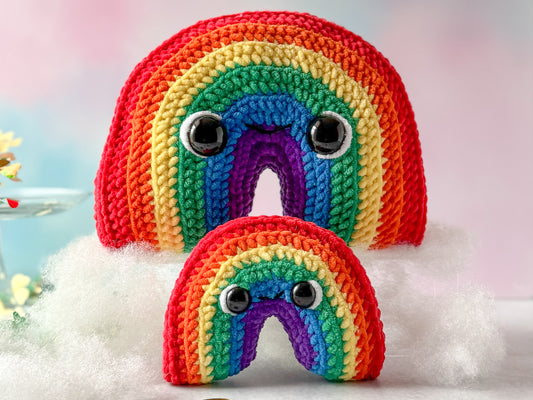 Bundle: Big and Mini Rainbow Crochet Pattern