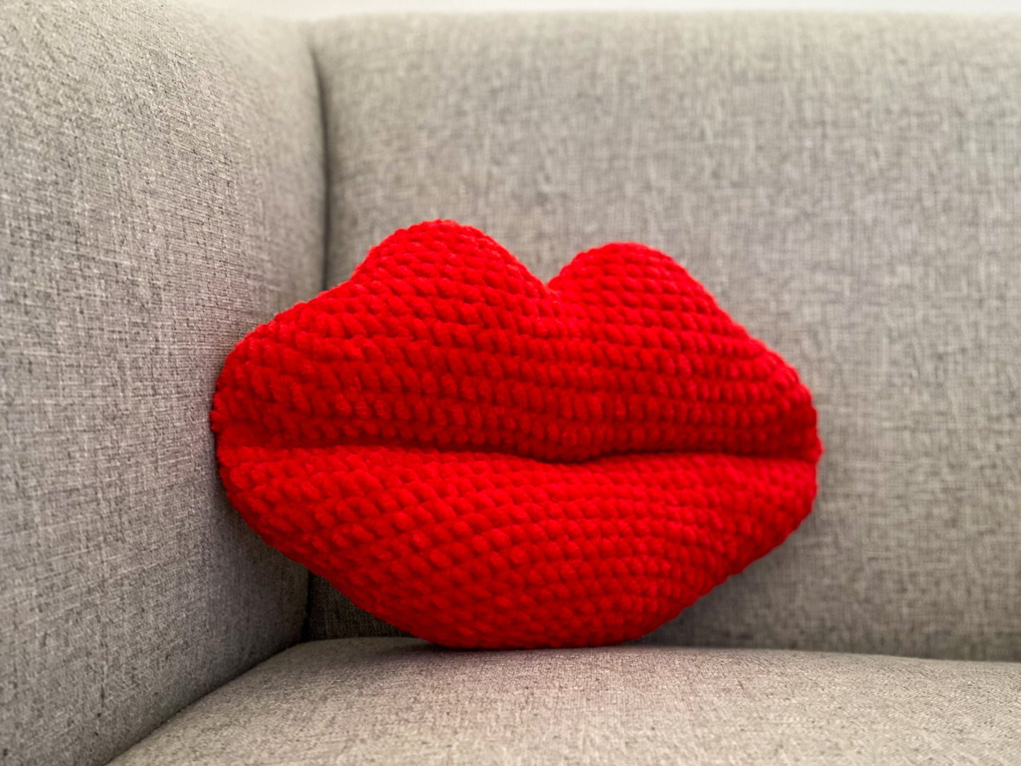 Bundle: Big and MIni Kiss Lips Crochet Patterns