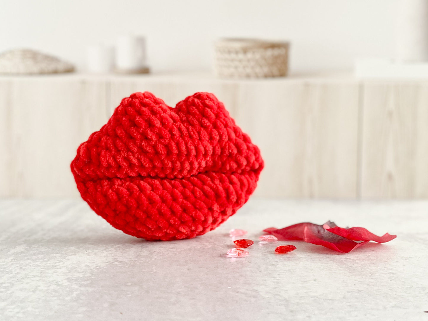 Mini Kiss Lips Crochet Pattern