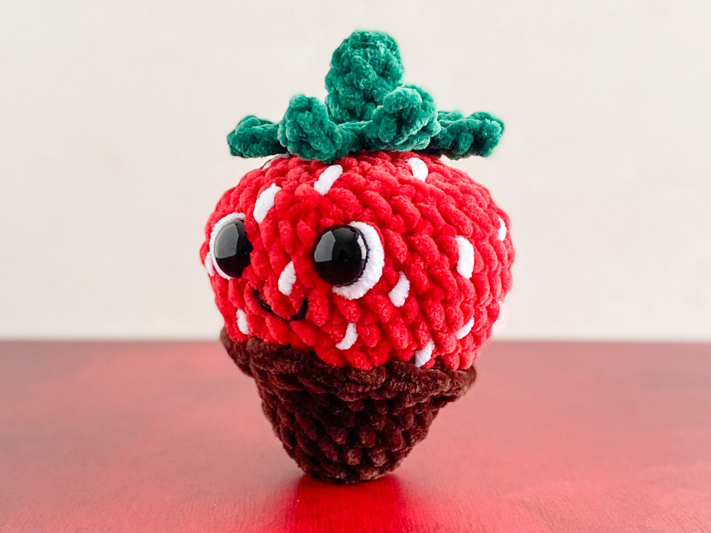 Mini Chocolate Covered Strawberry Crochet Pattern