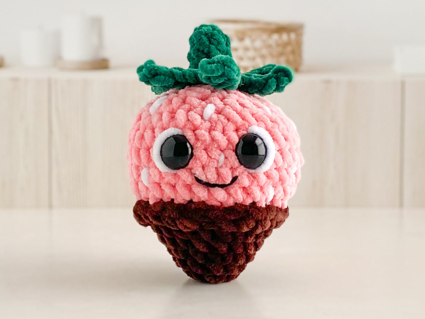 Mini Chocolate Covered Strawberry Crochet Pattern