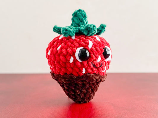 Mini Chocolate Covered Strawberry Crochet Pattern