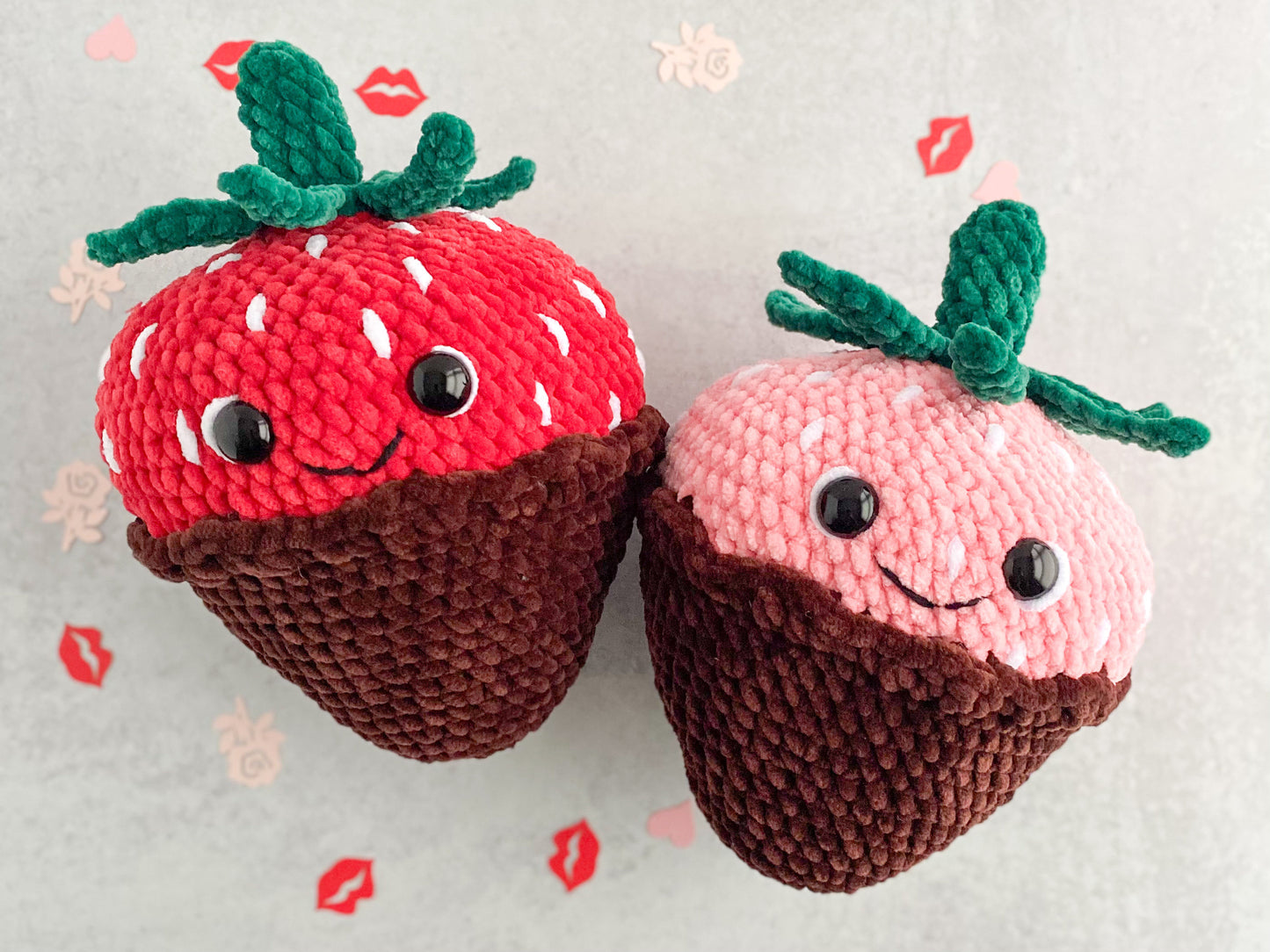 Big Chocolate Covered Strawberry Crochet Pattern