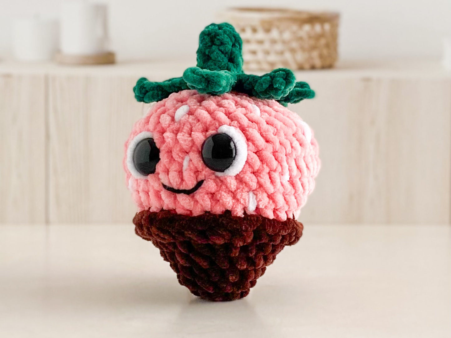 Mini Chocolate Covered Strawberry Crochet Pattern