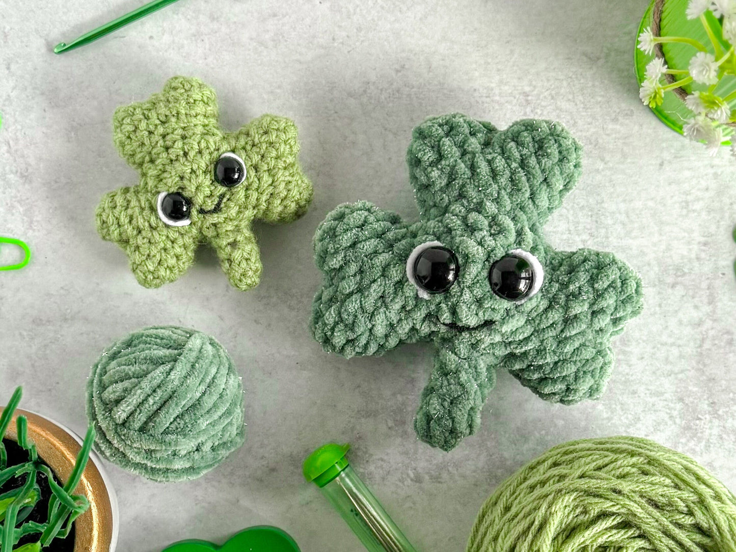 Mini Shamrock Crochet Pattern