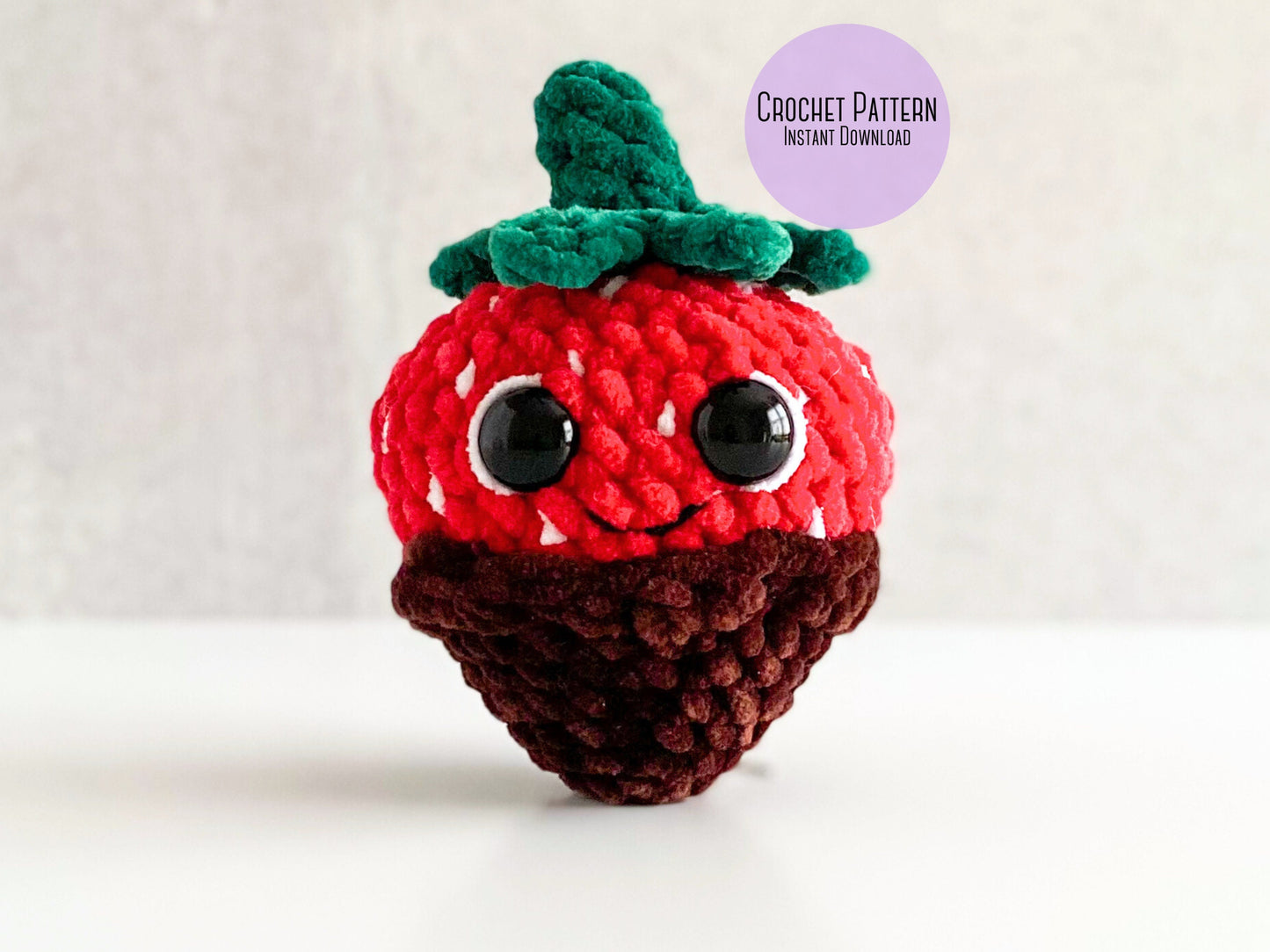 Mini Chocolate Covered Strawberry Crochet Pattern