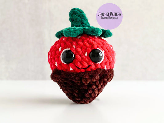 Mini Chocolate Covered Strawberry Crochet Pattern