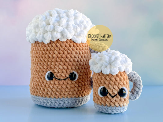 Bundle: Big and Mini Beer Mug Crochet Patterns
