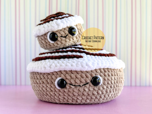 Bundle: Big and Mini Cinnamon Roll Crochet Patterns